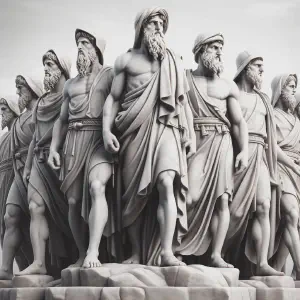 Statue of the Maccabees, united and resilient.